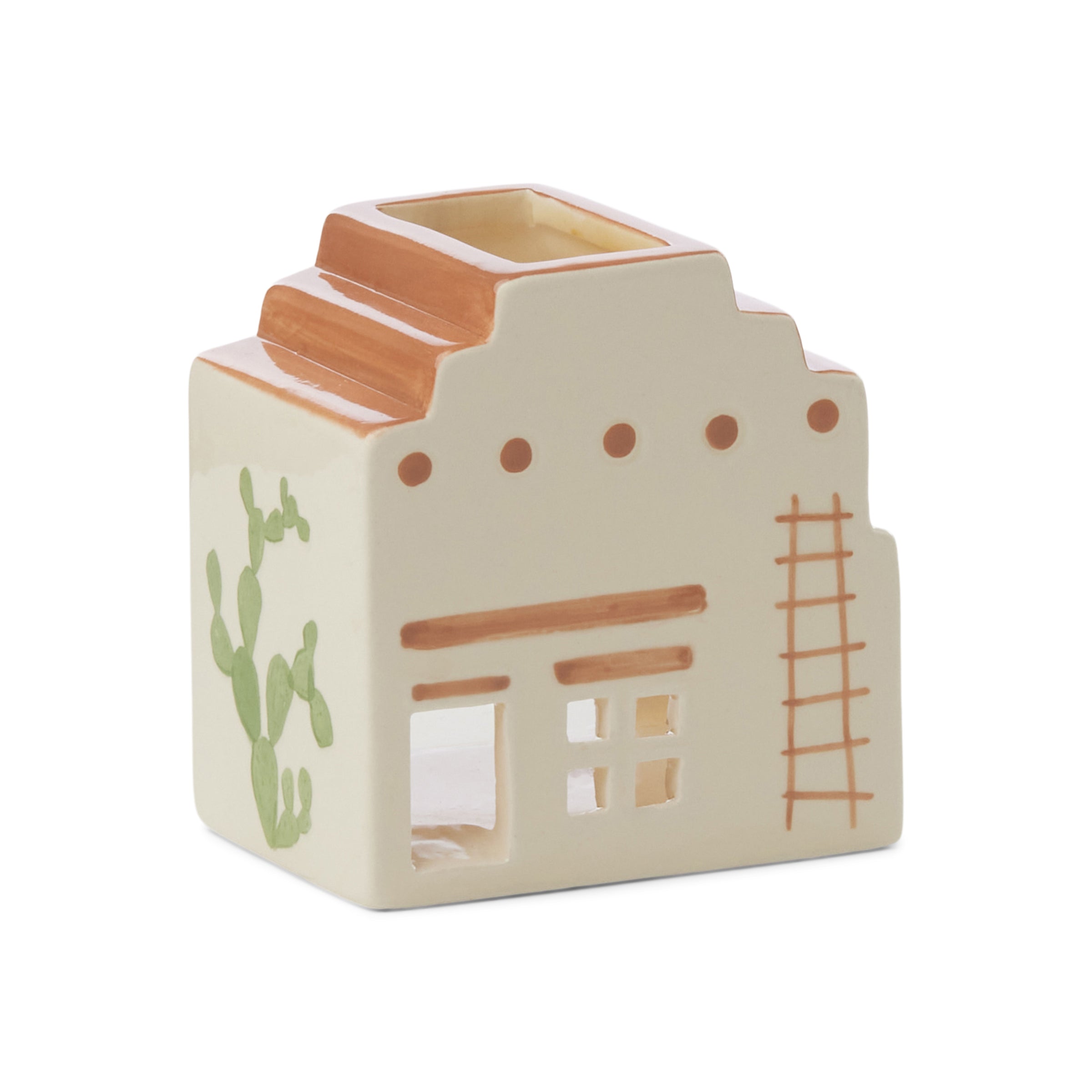 Thekbunny Incense House with Tea Light + 20 Cones, Santa Fe Adobe