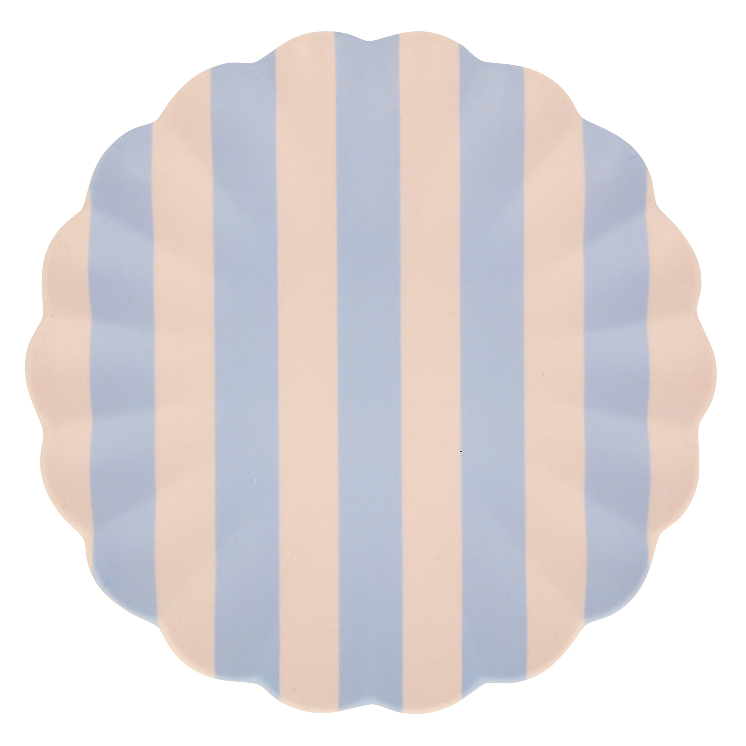 Stripy Reusable Bamboo Large Plates, Set of 6