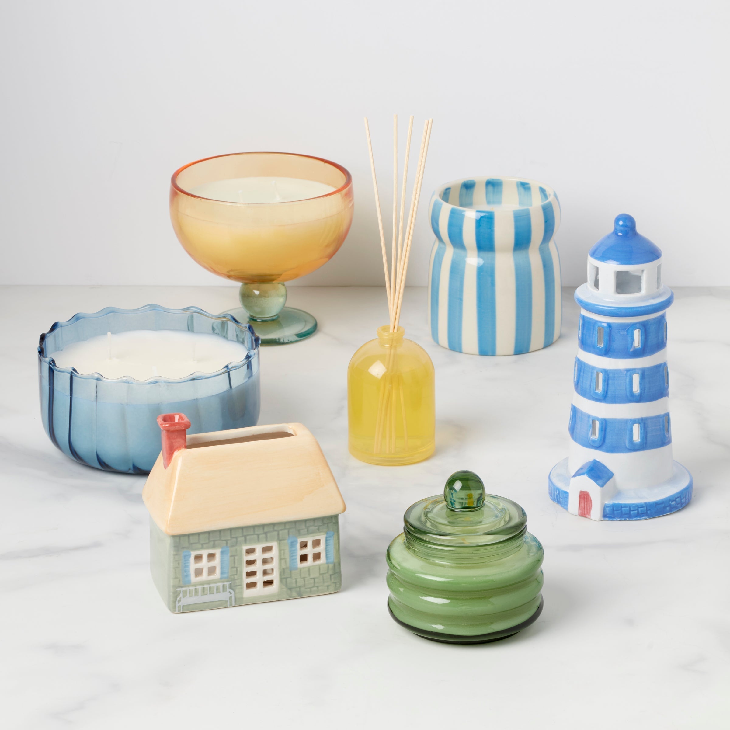 Thekbunny Incense House with Tea Light + 20 Cones, English Cottage